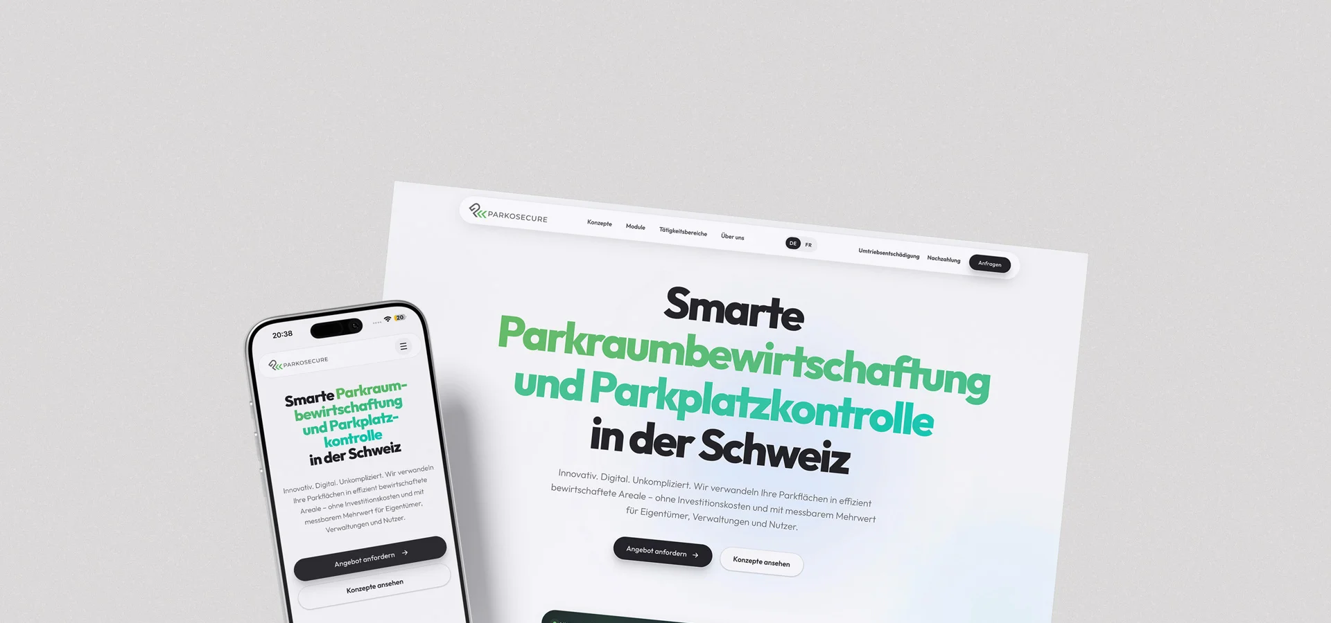 Parkosecure GmbH – Marketing Website with Scroll Narrative for Smart Parking Management